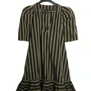 Stine Goya puff sleeve striped dress S M